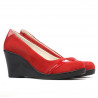 Women casual shoes 647 red velour