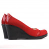 Women casual shoes 647 red velour