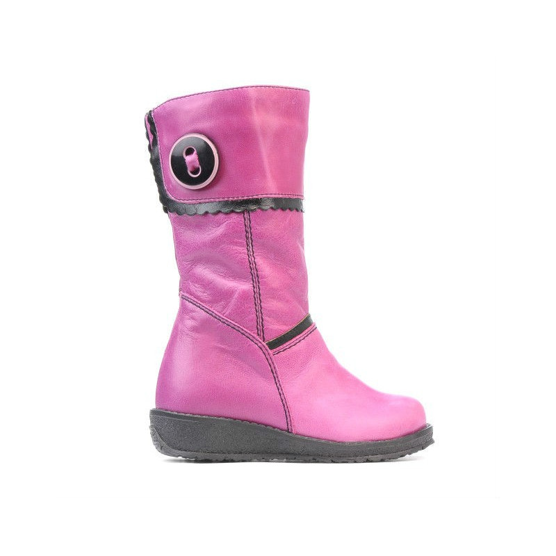 Small children knee boots 25c pink+black