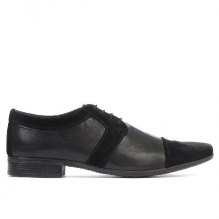Men stylish, elegant shoes 742 black combined