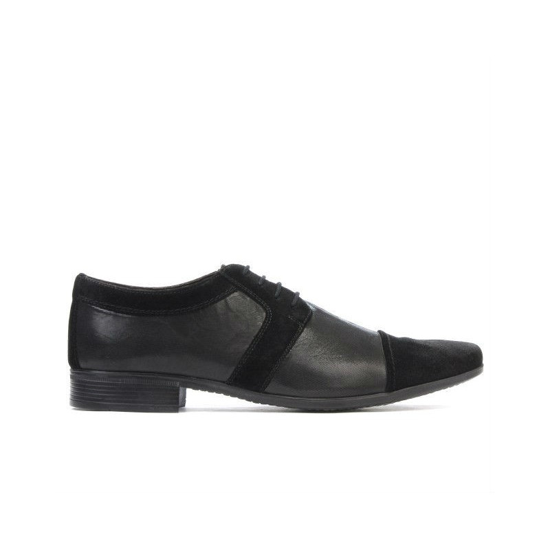 Men stylish, elegant shoes 742 black combined