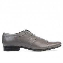 Men stylish, elegant shoes 742 gray