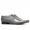Men stylish, elegant shoes 742 gray
