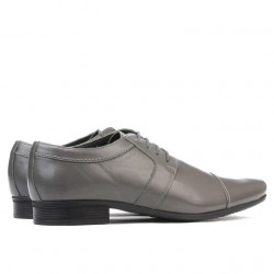 Men stylish, elegant shoes 742 gray