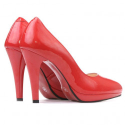 Women stylish, elegant shoes 1233 patent red