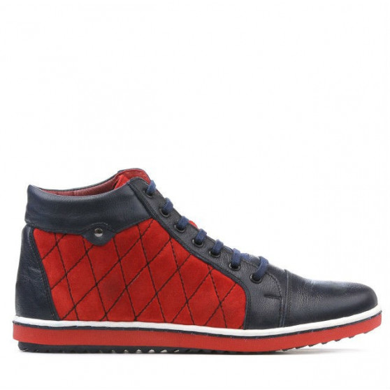 Women boots 3283 indigo+red