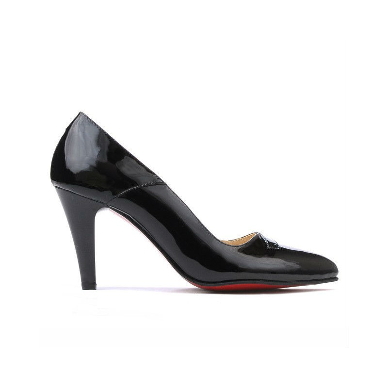 Women stylish, elegant shoes 1231 patent black