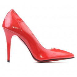Women stylish, elegant shoes 1230 patent red