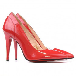 Women stylish, elegant shoes 1230 patent red