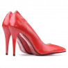 Women stylish, elegant shoes 1230 patent red