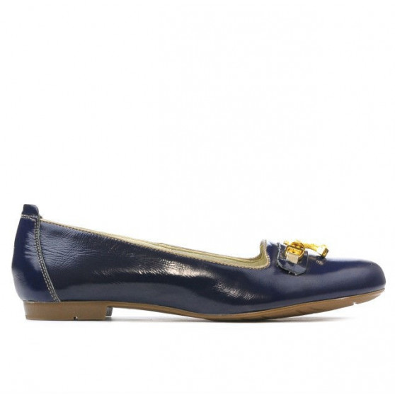 Women casual shoes 639 patent indigo