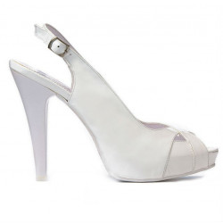 Women sandals 1222 patent white