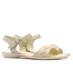 Women sandals 590 beige+caramel