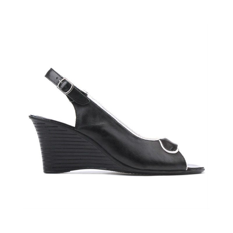 Women sandals 596 black+white