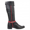 Women knee boots 3263 black+bordo