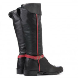 Women knee boots 3263 black+bordo
