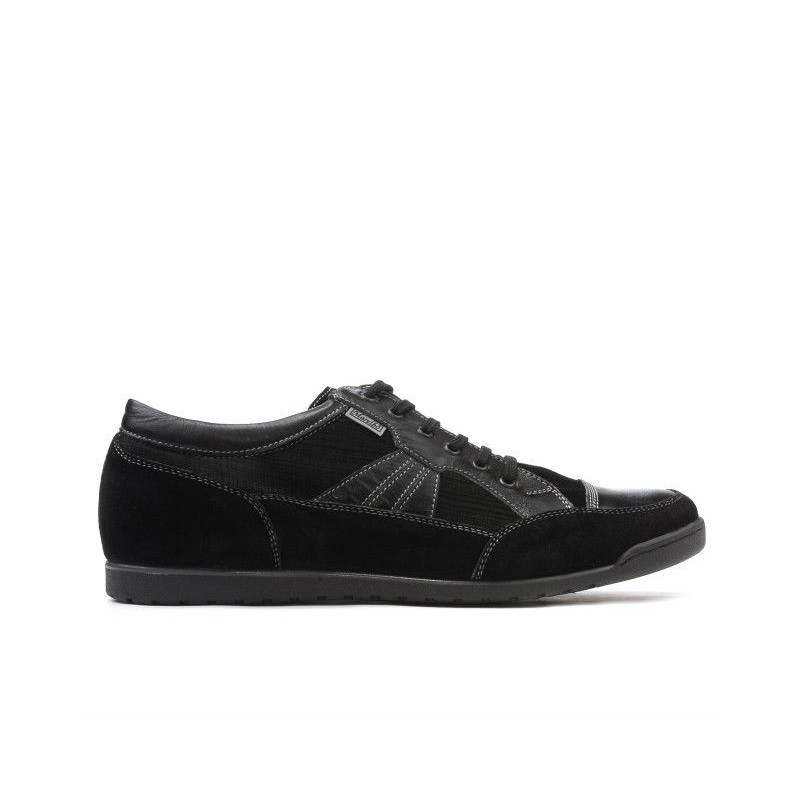 Men sport shoes 716 black velour+patent black