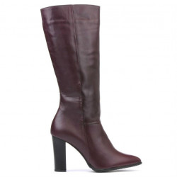 Women knee boots 1158-1 bordo