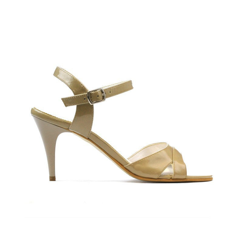 Women sandals 1240 patent beige