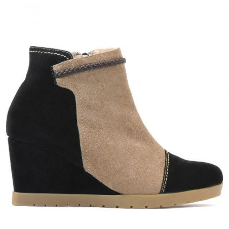 Women boots 1143 black antilopa+cappuccino
