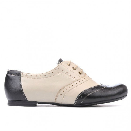 Women casual shoes 186 black+beige