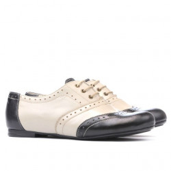 Women casual shoes 186 black+beige