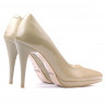 Women stylish, elegant shoes 1244 patent beige