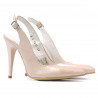 Women sandals 1235 patent beige pearl