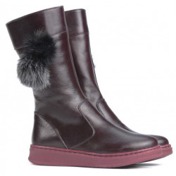 Children knee boots 3011 bordo