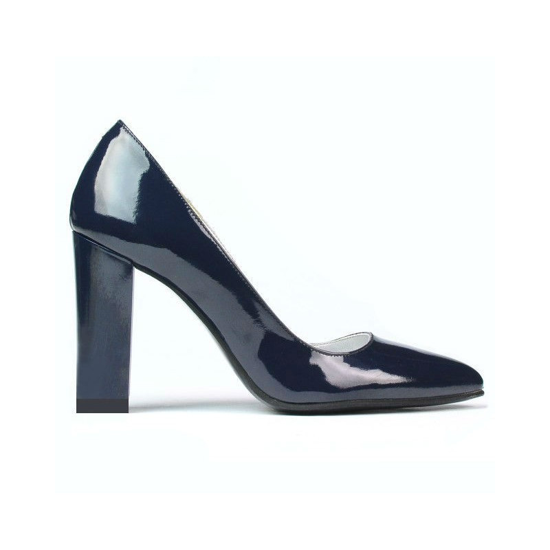 Women stylish, elegant shoes 1261 patent indigo