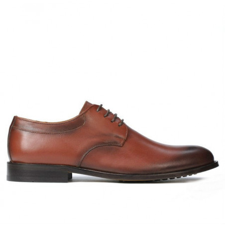 Men stylish, elegant shoes 839 a cognac