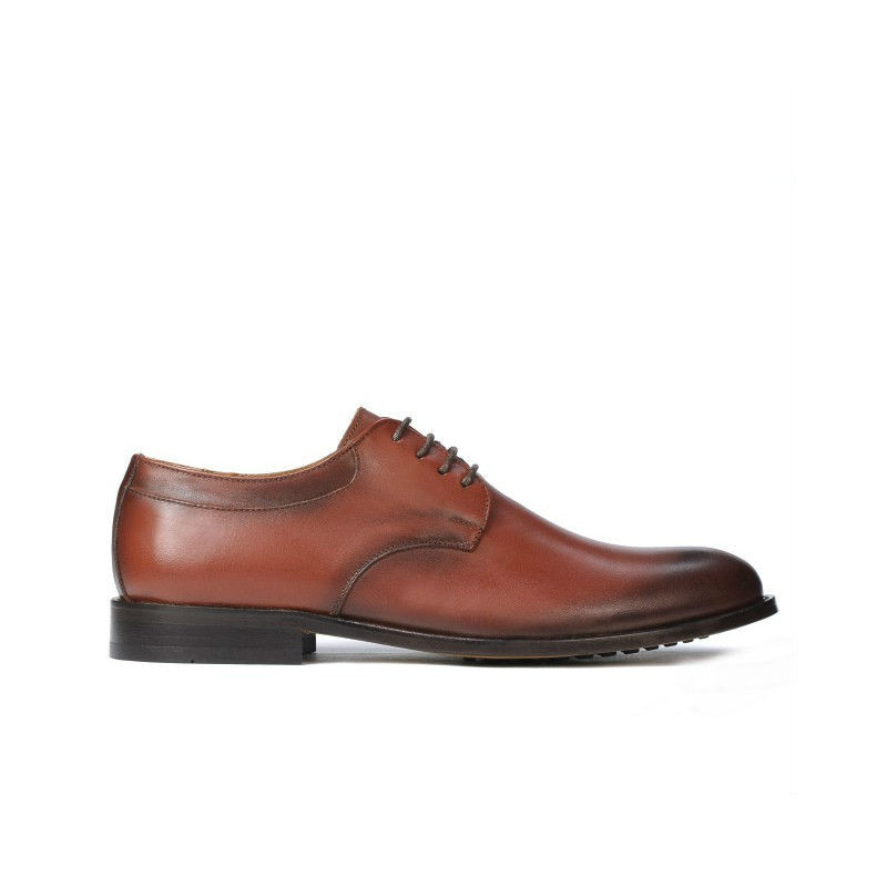 Men stylish, elegant shoes 839 a cognac