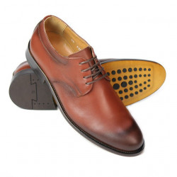 Men stylish, elegant shoes 839 a cognac