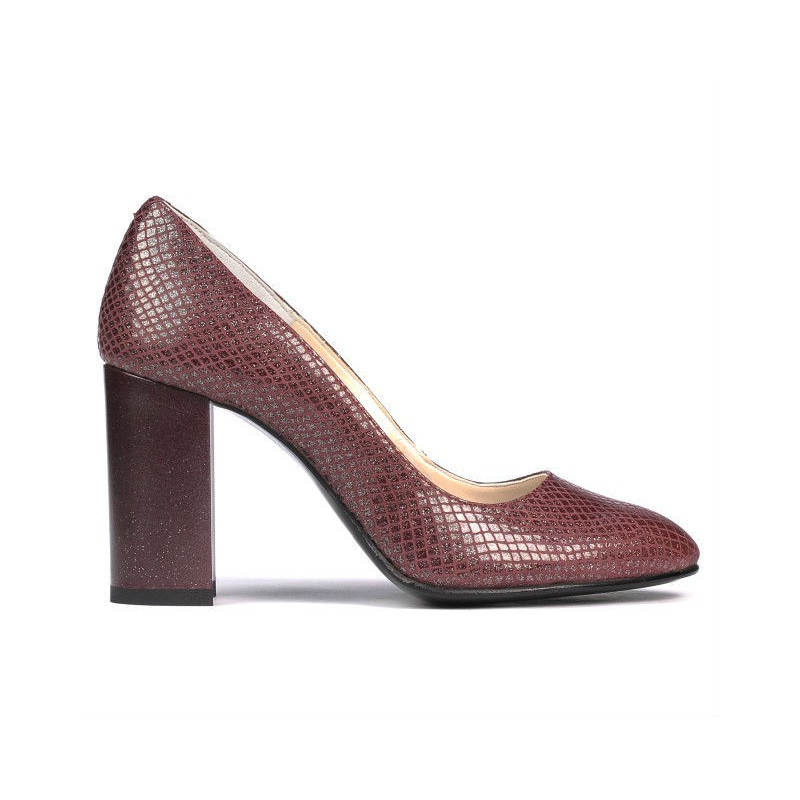 Women stylish, elegant shoes 1269 piton bordo