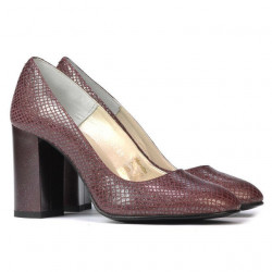 Women stylish, elegant shoes 1269 piton bordo