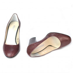 Women stylish, elegant shoes 1269 piton bordo