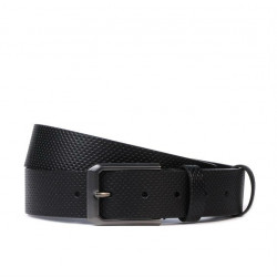 Men belt 15bp black perforat