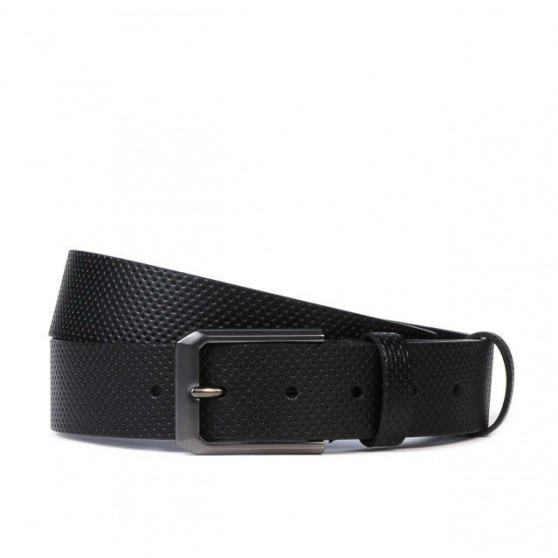 Men belt 15bp black perforat