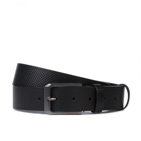Men belt 15bp black perforat