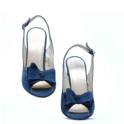 Women sandals 1256 turcoaz antilopa