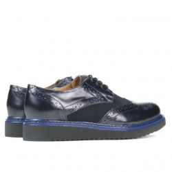 Women casual shoes 663-1 patent indigo combined