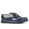 Women casual shoes 663-1 patent indigo combined