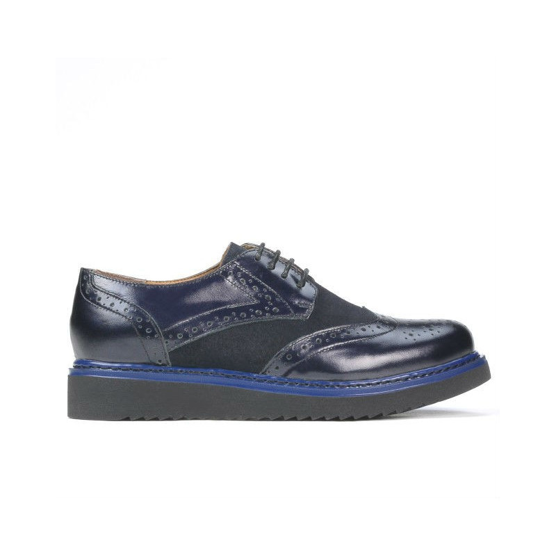 Women casual shoes 663-1 patent indigo combined