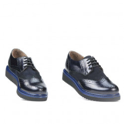Women casual shoes 663-1 patent indigo combined