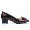 Women stylish, elegant shoes 1270 patent bordo