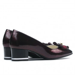 Women stylish, elegant shoes 1270 patent bordo