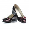 Women stylish, elegant shoes 1270 patent bordo