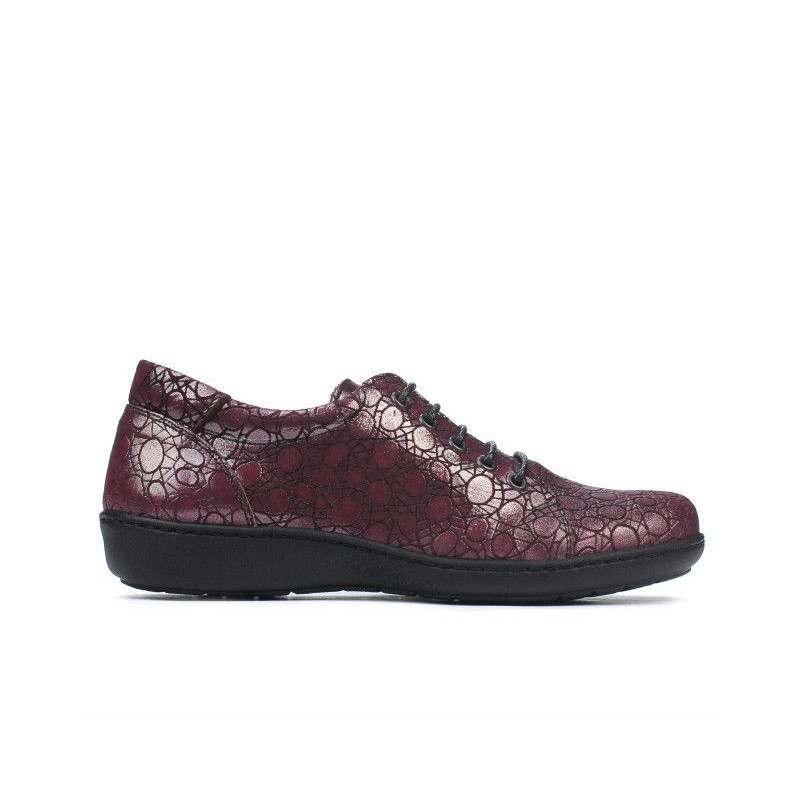 Women casual shoes 698 bordo pearl