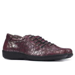 Women casual shoes 698 bordo pearl