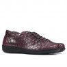 Women casual shoes 698 bordo pearl